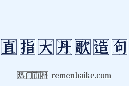 直指大丹歌造句是什么意思的图片
